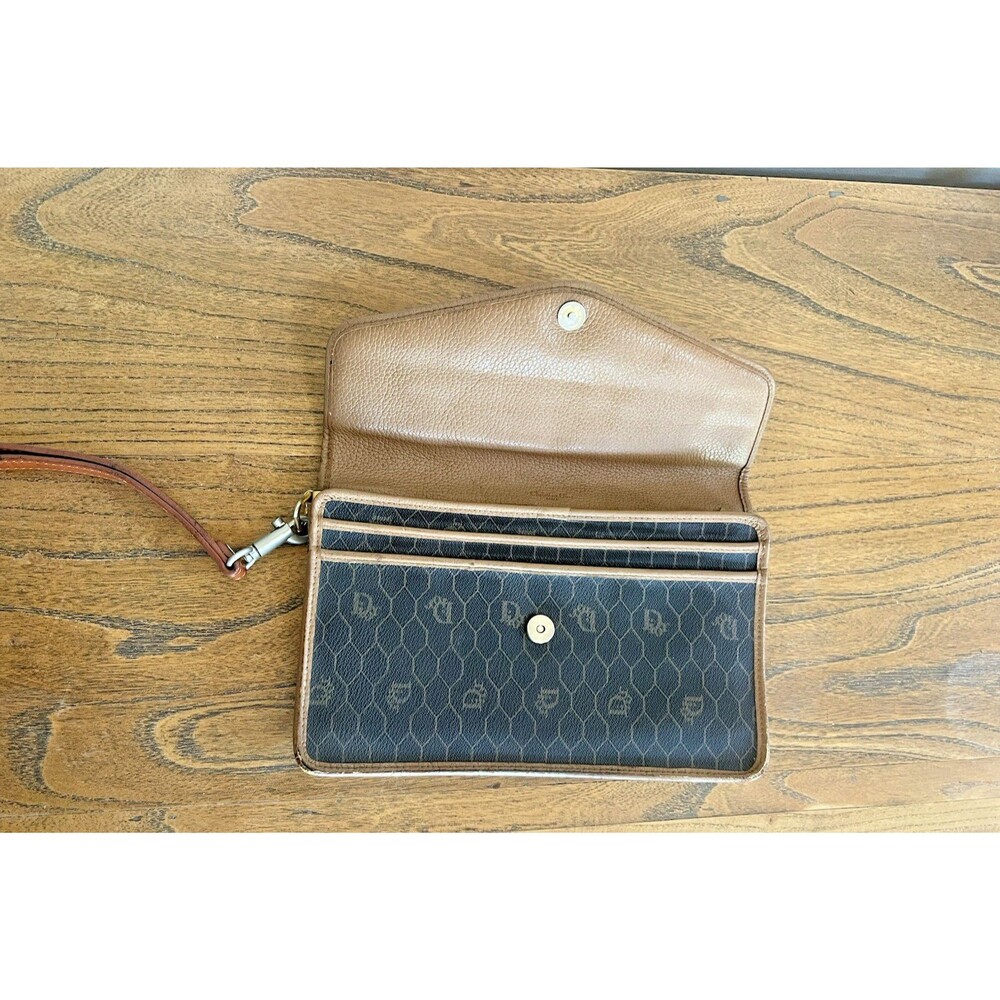 Vintage Rare Late 80’s Dior Honeycomb Double Sided Flap Wristlet 6 Pockets - Picture 10 of 15